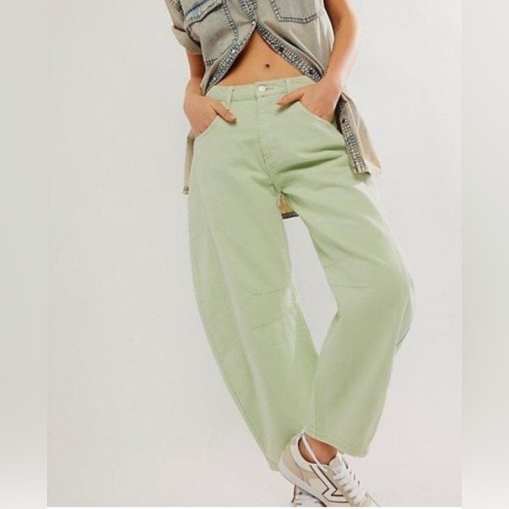 Free People Light Green Women Jeans
